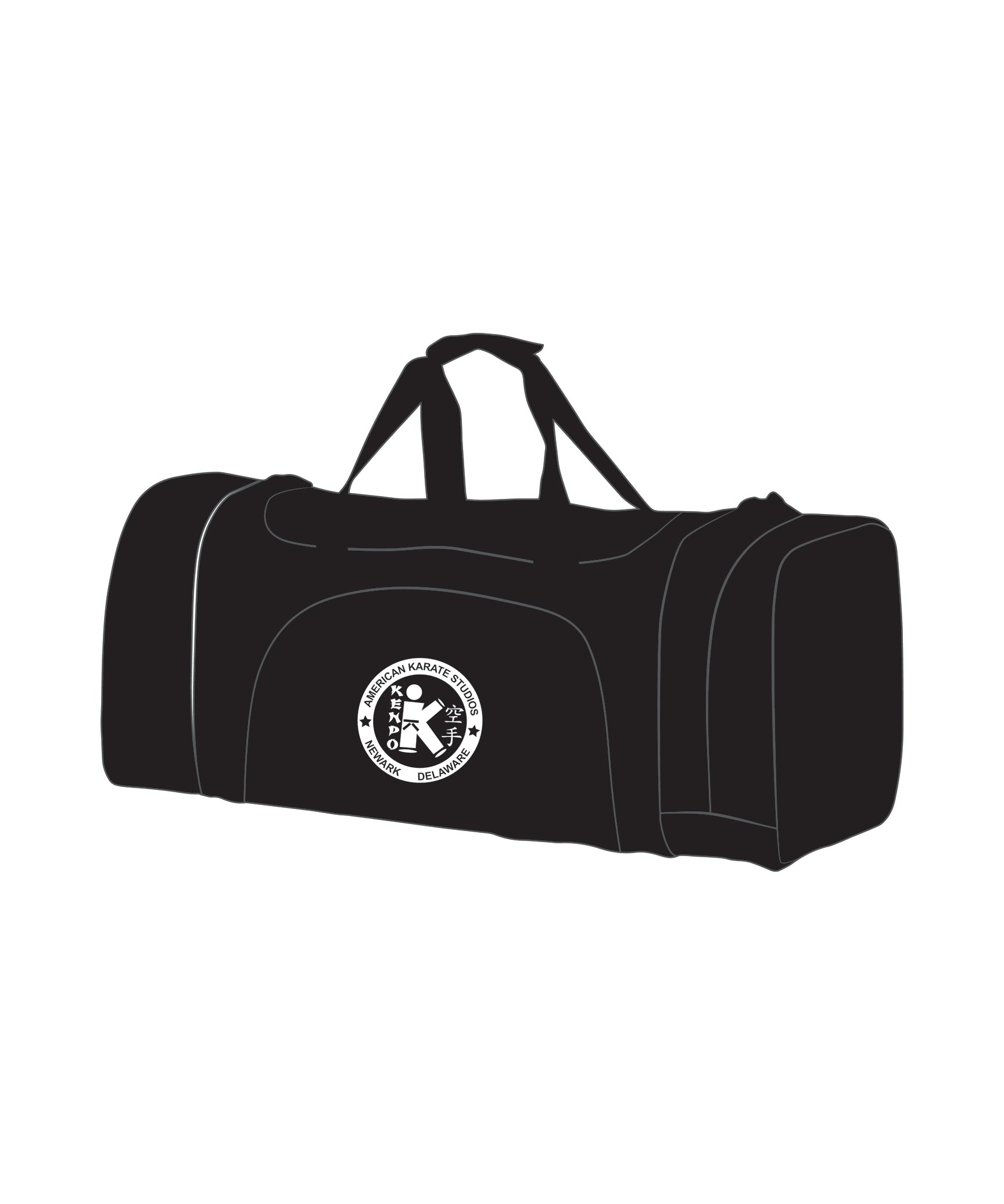 CUSTOM DUFFEL BAG BLACK, Black