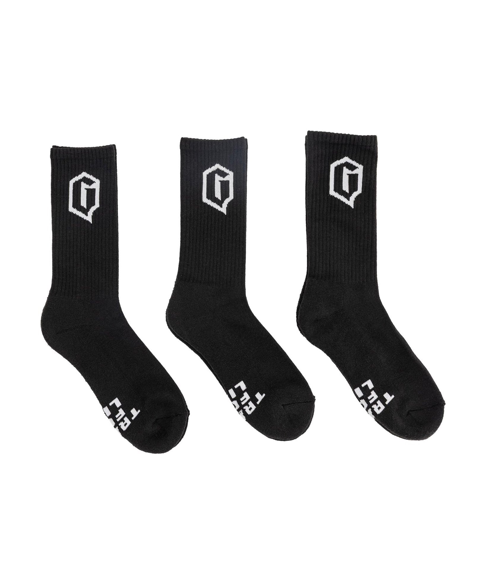Gameness Evreda Tube Socks Three Pack Black