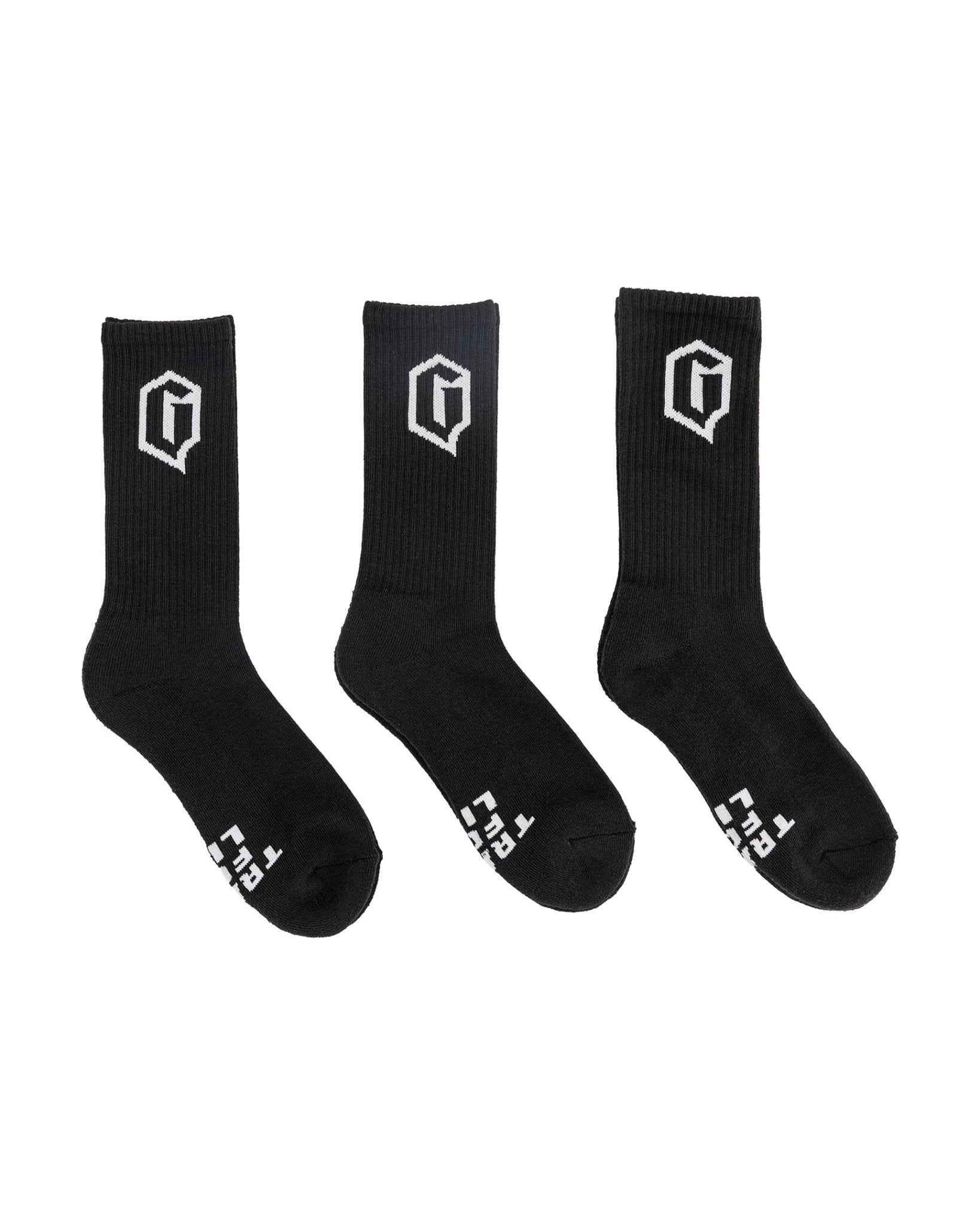 Gameness Evreda Tube Socks Three Pack Black