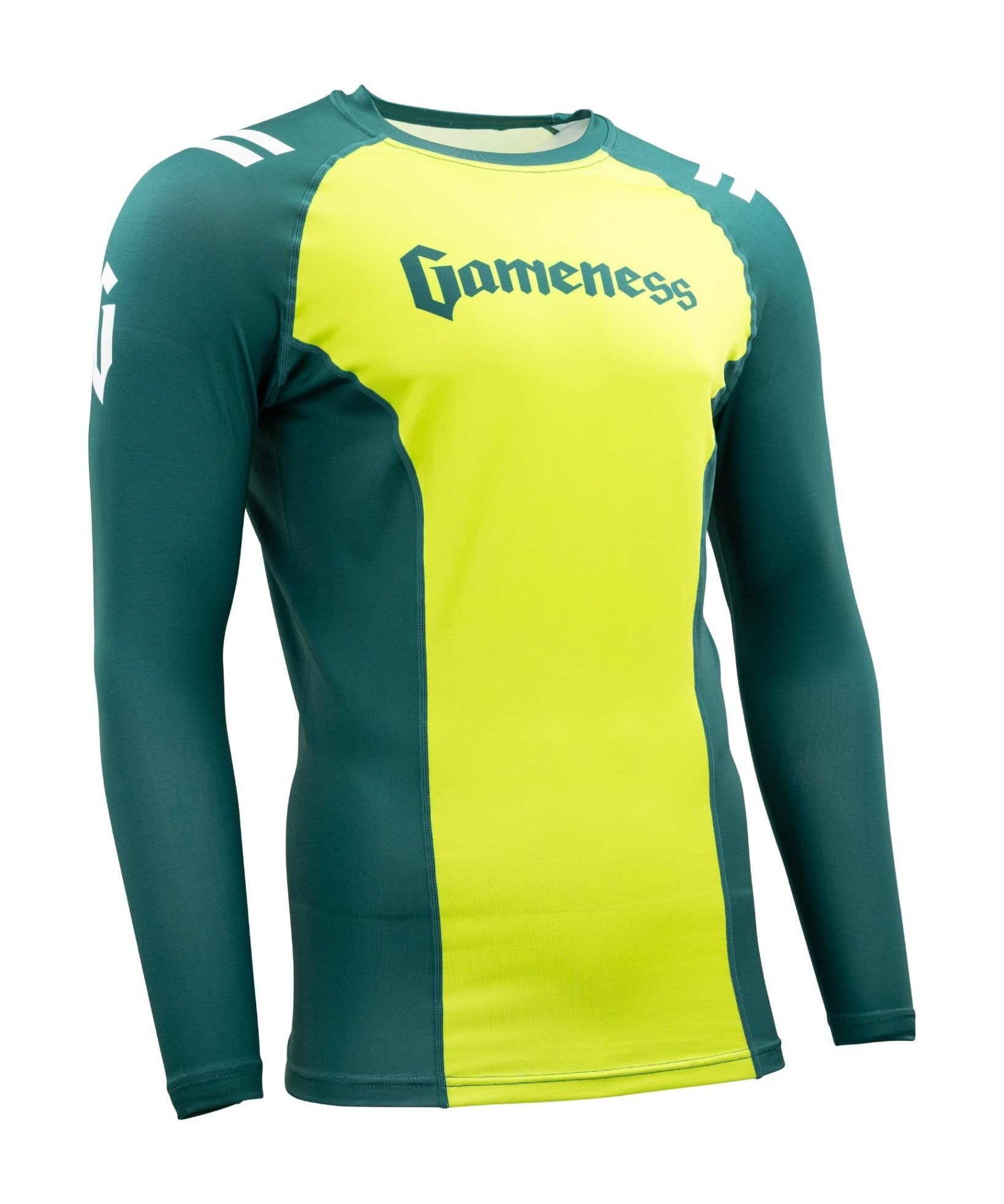 Gameness Men's Eco Long Sleeve Rash Guard Dark Green