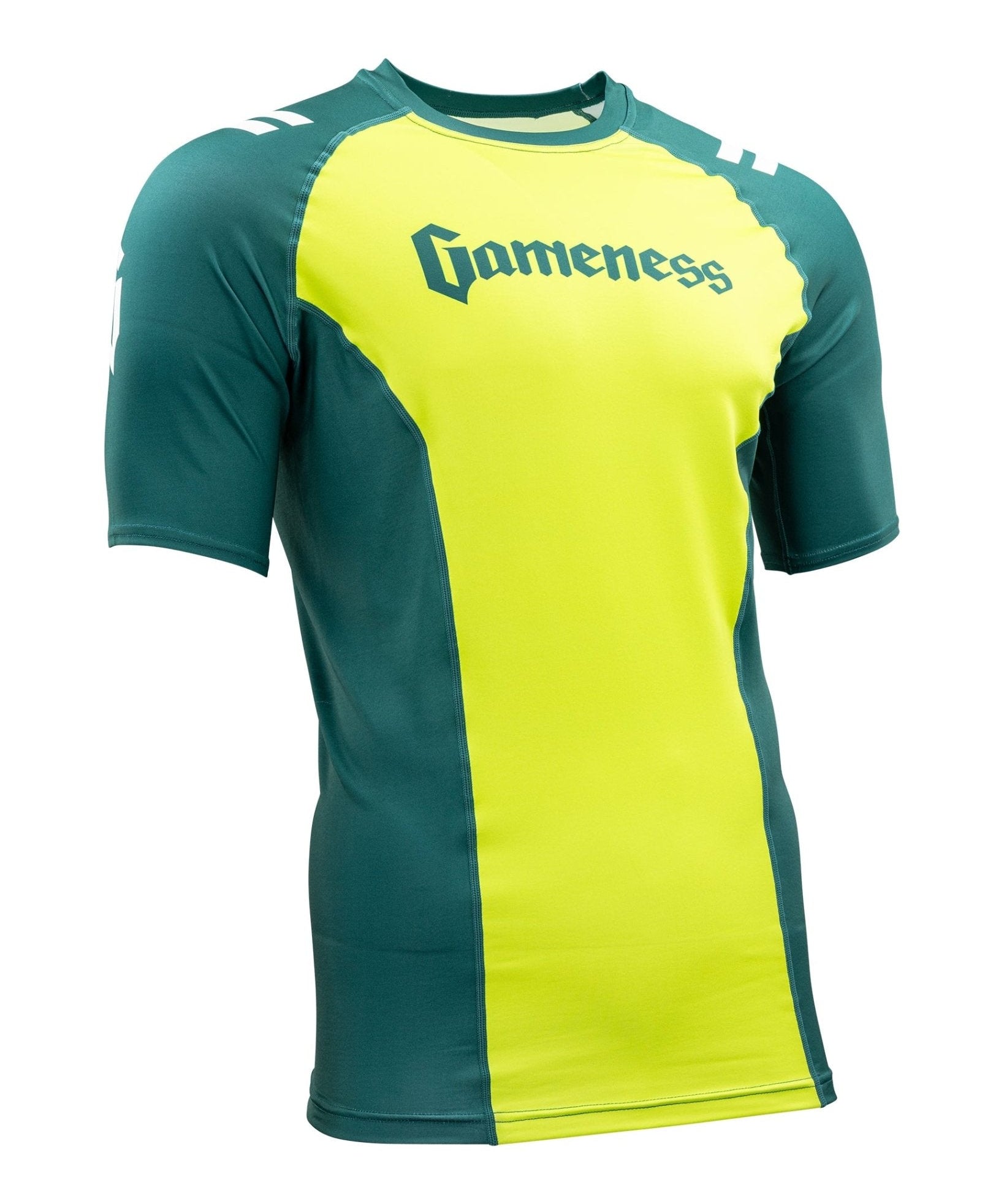 Gameness Men's Eco Short Sleeve Rash Guard Dark Green