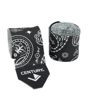 Inkline 120" Printed Hand Wraps 120" Black White Paisley