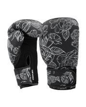Inkline Printed Gloves 12 oz. Black White Rose