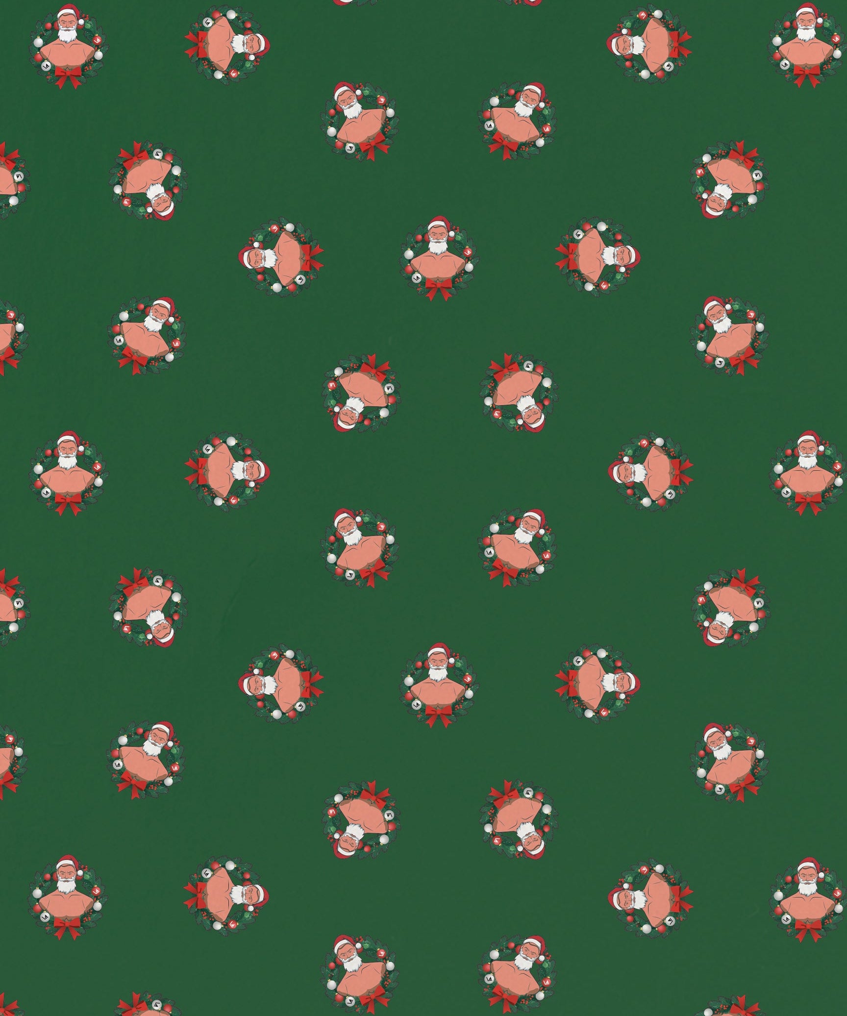 Santa BOB Wrapping Paper Green