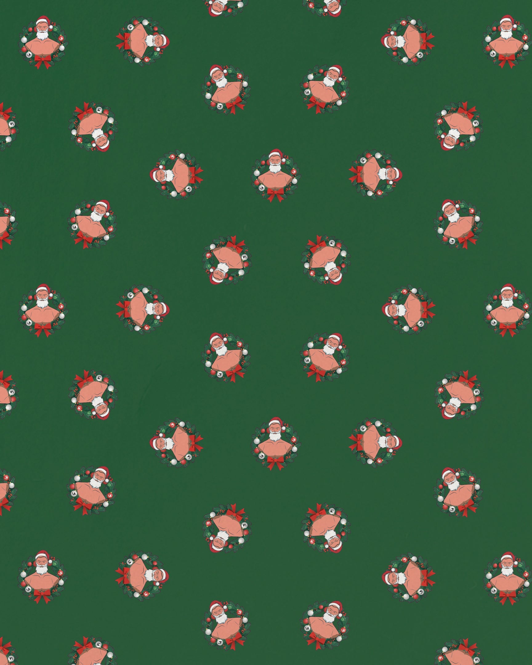 Santa BOB Wrapping Paper Green