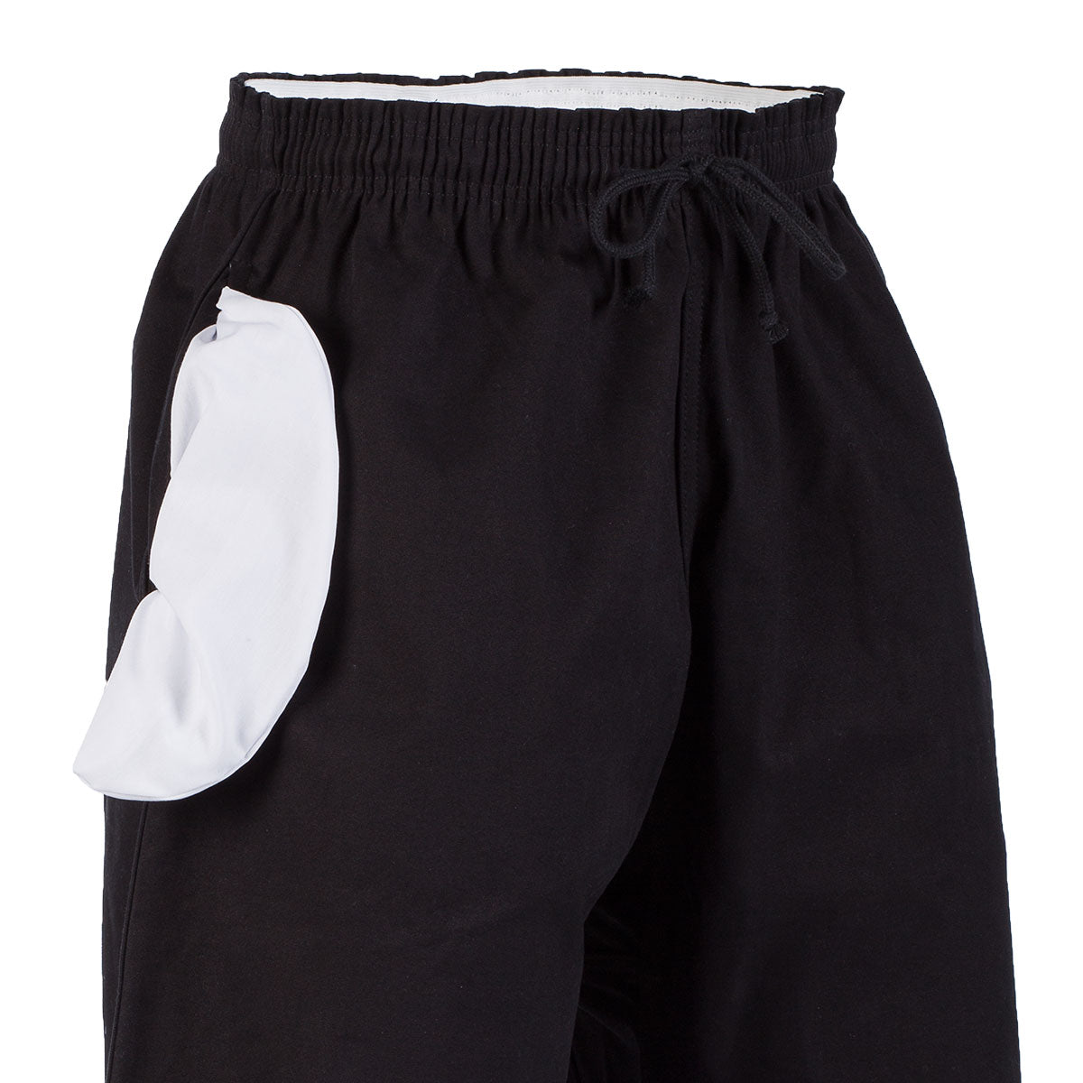 10 oz. Middleweight Brushed Cotton Elastic Waist Pants (Black)