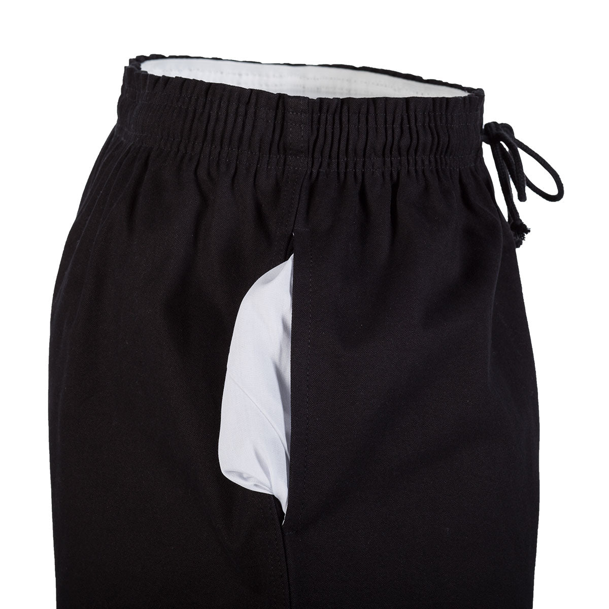 10 oz. Middleweight Brushed Cotton Elastic Waist Pants (Black)