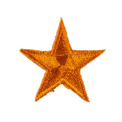 Iron-On Star Patches - 10 Pack 1" Orange