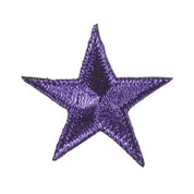 Iron-On Star Patches - 10 Pack 1" Purple