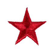 Iron-On Star Patches - 10 Pack 1" Red